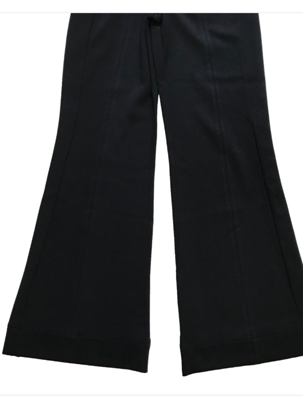 ME + EM Travel Tailored Pants Womens 6 Black High Rise Wide Leg Ponte Jersey - Picture 8 of 10